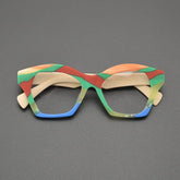 Cafell Vintage Acetate Glasses Frame Cat Eye Frames Southood Matte Green